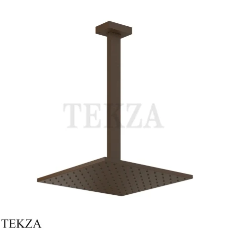 Gessi Rettangolo shower Верхний душ с потолочным кронштейном под размер 15199-845, Dark Bronze