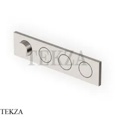 Zucchetti Hoop Термостат для душа на 3 потока, струя, внешняя часть ZHO783.C3, brushed nickel