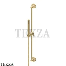 Newform Штанга с ручной лейкой стержневой и шлангом 67556.M0.071, Gold satin