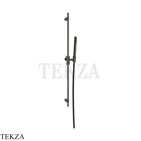 Gessi ANELLO Штанга в комплекте с душевой лейкой 63484-707, Black Metal Brushed PVD