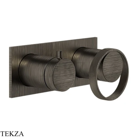 Gessi ANELLO Смеситель для душа с переключателем 2 потока 63379-187, Aged Bronze