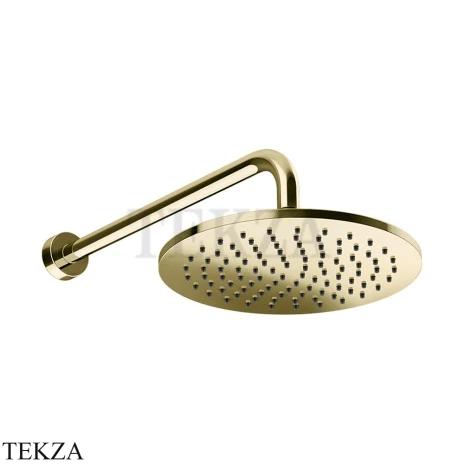 Gessi Origini ACCENT Верхний душ настенный, поворотный 66148-710, Brass PVD
