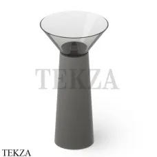 Dea Design Pedestal Basin Раковина напольная Glasstech DD2022 480 R4, Smoky Black R4
