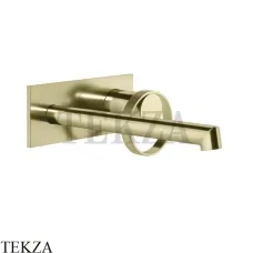 Gessi ANELLO Смеситель для раковины на планке, длинным изливом, внешняя часть 63389-710, Brass PVD