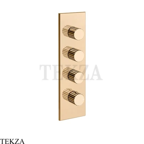 Gessi Incastri Термостат для душа 3 потока, внешняя часть 75316-735, бронза глянец