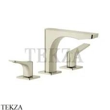 Gessi RILIEVO Смеситель для раковины 3 отверстия, без донного клапана 59012-720, Nickel PVD