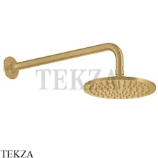 Gessi INCISO SHOWER Верхняя душевая лейка 20 с кронштейном 58148-727, Brushed Brass