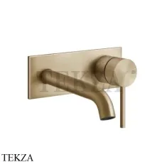 Gessi 316 INTRECCIO Смеситель для раковины на планке, внешняя часть 54188-726, Warm Bronze Br.
