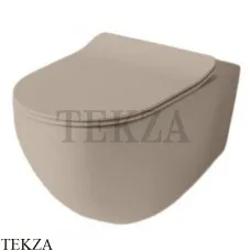 ArtCeram FILE 2.0 Унитаз подвесной Rimless без ободка, сиденье микролифт FLV004 41 00, marrone matera