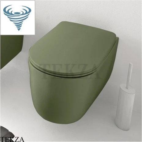 Kerasan Nolita Унитаз безободковый подвесной, Tornado, с креплениями WB9N, 531511, Verde