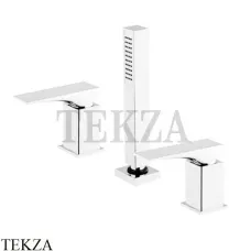 FIMA Carlo Frattini Zeta Смеситель для ванны без излива с гарнитуром F3974/1BS, белый матовый