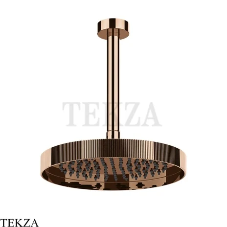 Gessi Incastri RIGATO Верхняя лейка D25 с потолочным кронштейном под размер 63753-030, медь глянец