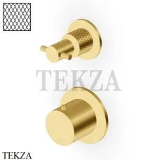 Zucchetti Helm Diagonal Термостат для душа на 2-3 потока, внешняя часть ZH5806.XP41G3, brushed gold PVD