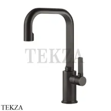 Gessi INCISO Смеситель для раковины высокий, ручка сбоку, без гарнитура 58006-707, Black Metal Brushed