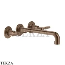 Gessi INCISO Смеситель для раковины излив длинный, внешняя часть 58092-708, Copper Brushed