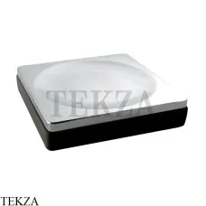 Boheme Q Мыльница квадратная настольная 10960-B-CR, черный-хром глянец