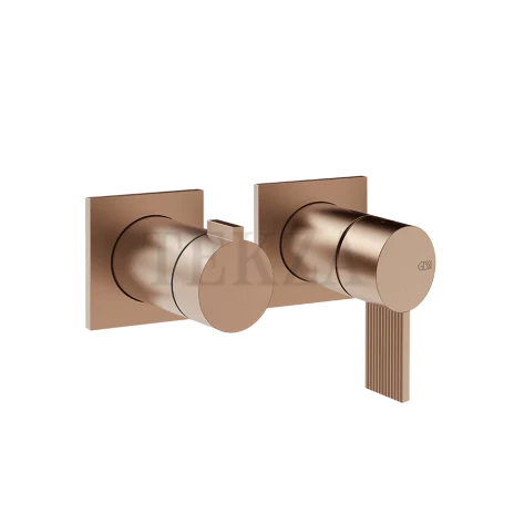 Gessi Inverso RIGATO Смеситель для душа, 2 потока, внешняя часть 73538-708, Copper Brushed PVD