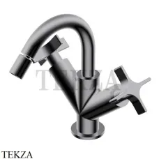 Ritmonio Diametro35 Cross Смеситель для биде, двухвентильный PR53BB202 CRB, Black Chrome