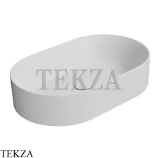 GSI Kube X Раковина накладная овальная 60х37, без перелива 945809, белый матовый