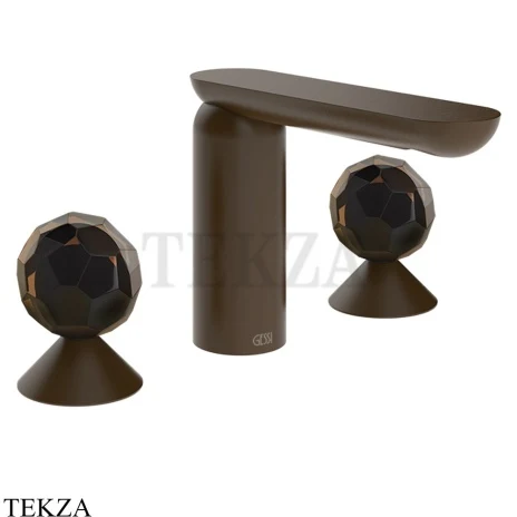 Gessi Perle Смеситель для раковины на 3 отв., без гарнитура 74225-845, бронза Dark Brush