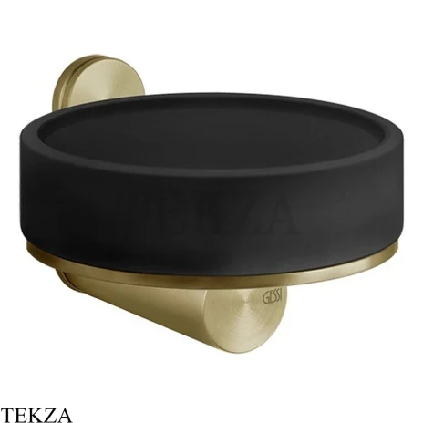 Gessi 316 ACCESSORIES Мыльница настенная, композит черный 54702-727, Brushed Brass PVD