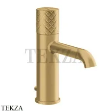 Gessi Habito INTRECCIO Смеситель для раковины, с донным клапаном 70101-727, Brushed Brass