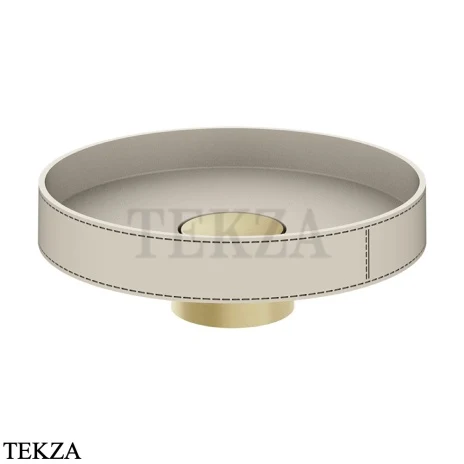Gessi Pelle Tresse Раковина круглая накладная, без перелива 78601-435, Crème/ Brass Br. PVD