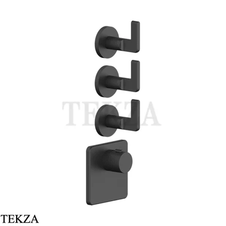 Gessi INCISO WELLNESS Термостат 3 выхода, внешняя часть 58216-299, Black XL