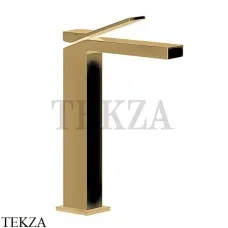 Gessi RETTANGOLO K Смеситель для раковины, без донного клапана 53006-727, Brushed Brass