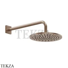 Gessi RILIEVO Верхняя душевая лейка D25 с кронштейном 59148-708, Copper Brushed