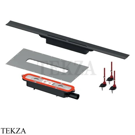 TECE TECEdrainprofile Профиль для душа, 100см., с комплектом для монтажа, PVD Brushed stainless steel/черный 641025, черный матовый
