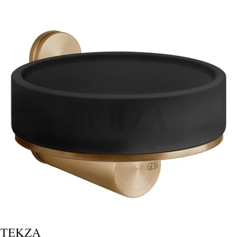 Gessi 316 ACCESSORIES Мыльница настенная, композит черный 54702-726, Warm Steel Brushed PVD
