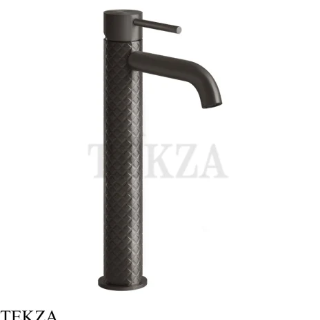 Gessi 316 INTRECCIO Смеситель для раковины высокие, без сливного гарнитура 54109-707, Black Metal Brushed PVD