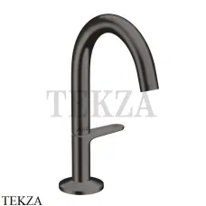 Axor ONE Смеситель для раковины Select 140, гарнитур Push‑Open 48010340, Brushed Black Chrome