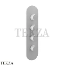 Gessi Ingranaggio-Anello Термостат для душа, 3 потока, внешняя часть 43066-279, белый матовый