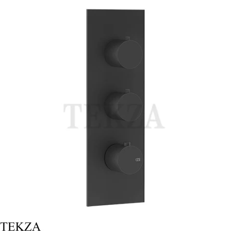 Gessi 316 WELLNESS Термостат 2 выхода на планке, внешняя часть 54514-299, Black XL
