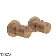 Gessi Habito RIGATO Термостат для душа на 3 потока, внешняя часть 70536-726, Warm Bronze Br