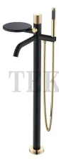 Boheme Stick Смеситель для ванны напольный, комплект Stick 129-BG.2 Black TOUCH Gold