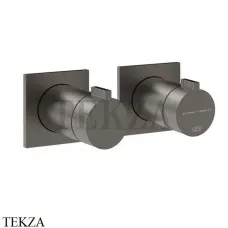 Gessi Inverso RIGATO Термостат для душа, 2 потока, внешняя часть 73034-707, Black Metal Br. PVD