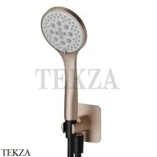 Newform Душевой комплект, душ круглый 3 режима, ABS с выводом 853.M0.072, Copper Satin