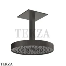Gessi Inverso RIGATO Верхняя душевая лейка с кронштейном 30 см 63572-707, Black Metal Br. PVD