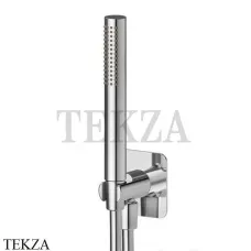 Newform Душевой комплект ручной душ латунь с выводом и держателем 854.21.018, хром глянец