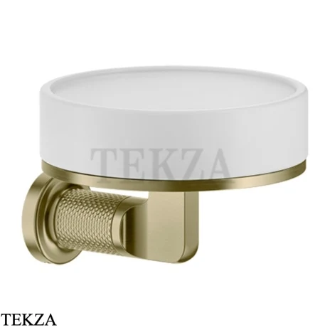 Gessi INCISO accessories Мыльница настенная, композит белый 58501-727, Brushed Brass