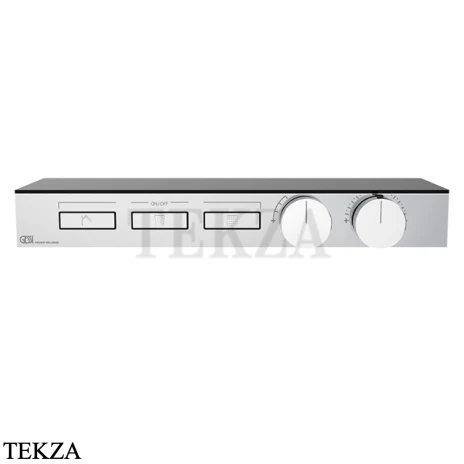 Gessi HI-FI Термостатический смеситель с полочкой, на 3 потока, внешняя часть 63024-031, хром глянец
