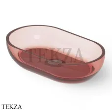 Dea Design Washbasins Раковина настольная овальная Glasstech DD9033 550 R5, Pomegranate R5