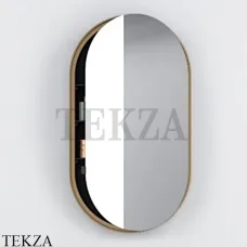 CIELO CATINO OVAL BOX Зеркальный шкаф овальный CASPCO BZ, Brushed Bronze