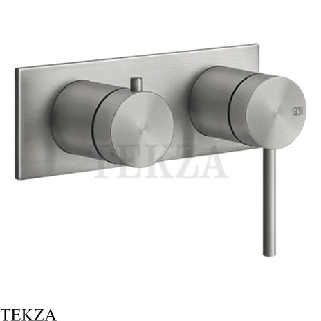 Gessi 316 SHOWER Смеситель для душа с переключателем, внешняя часть 54079-239, Steel Brushed