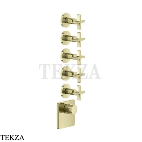 Gessi INCISO WELLNESS Термостат 5 выходов, внешняя часть 58350-710, Brass PVD