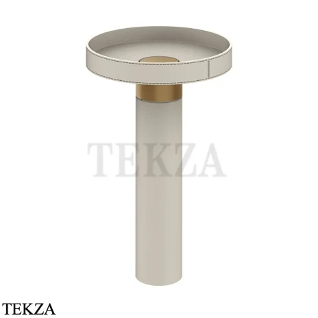 Gessi Pelle Tresse Раковина отдельностоящая, слив в пол, без перелива 78607-448, Crème/ Deep Bronze Br. PVD