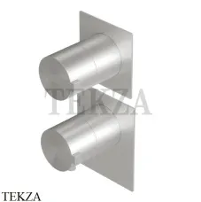 Ritmonio Dot316 Термостат для душа на 2-3 потока, внешняя часть PR50HG202 INOX, Brushed steel
